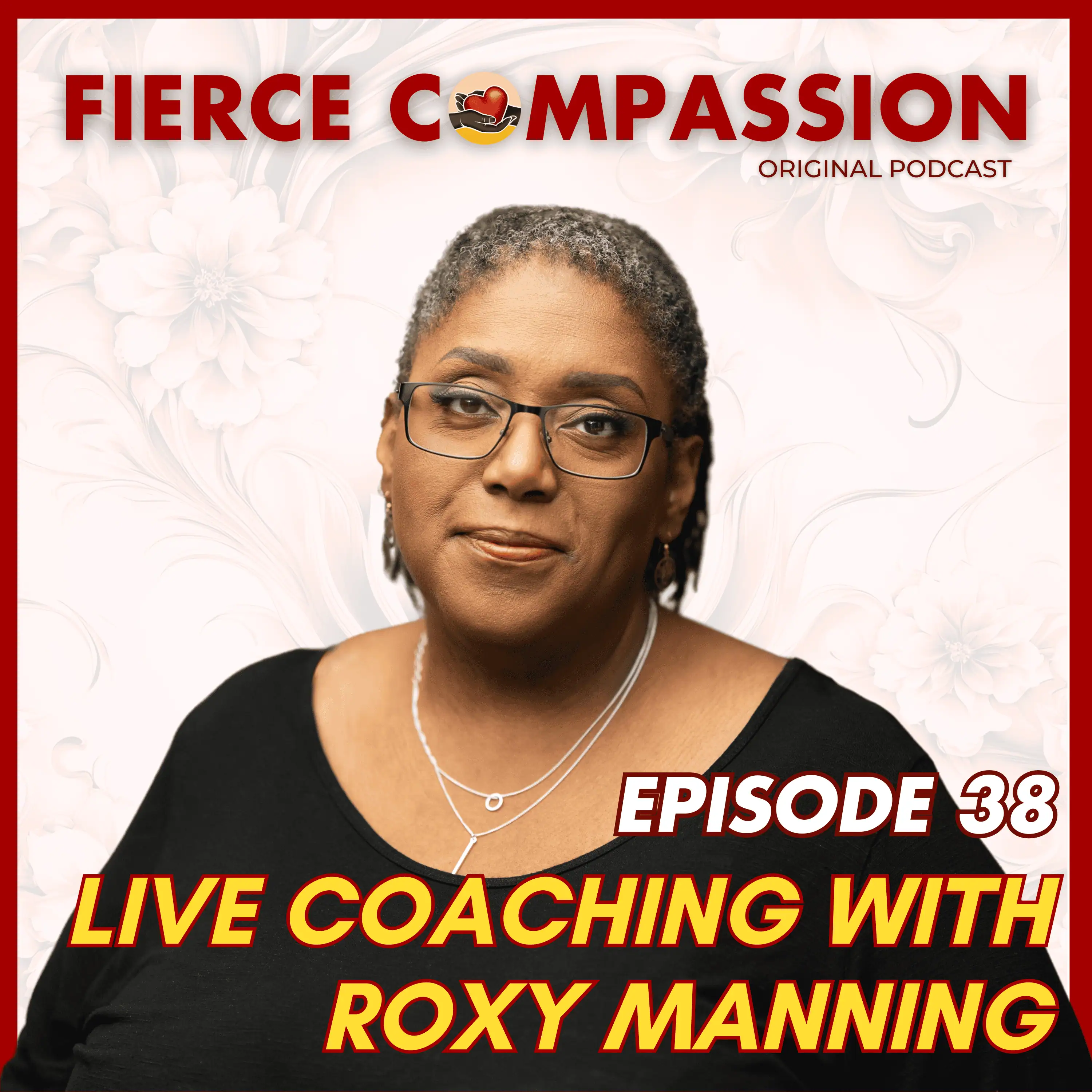 Fierce Compassion Episode 12. Image of Dr. Akómolàfè sitting with arms around bent knee.